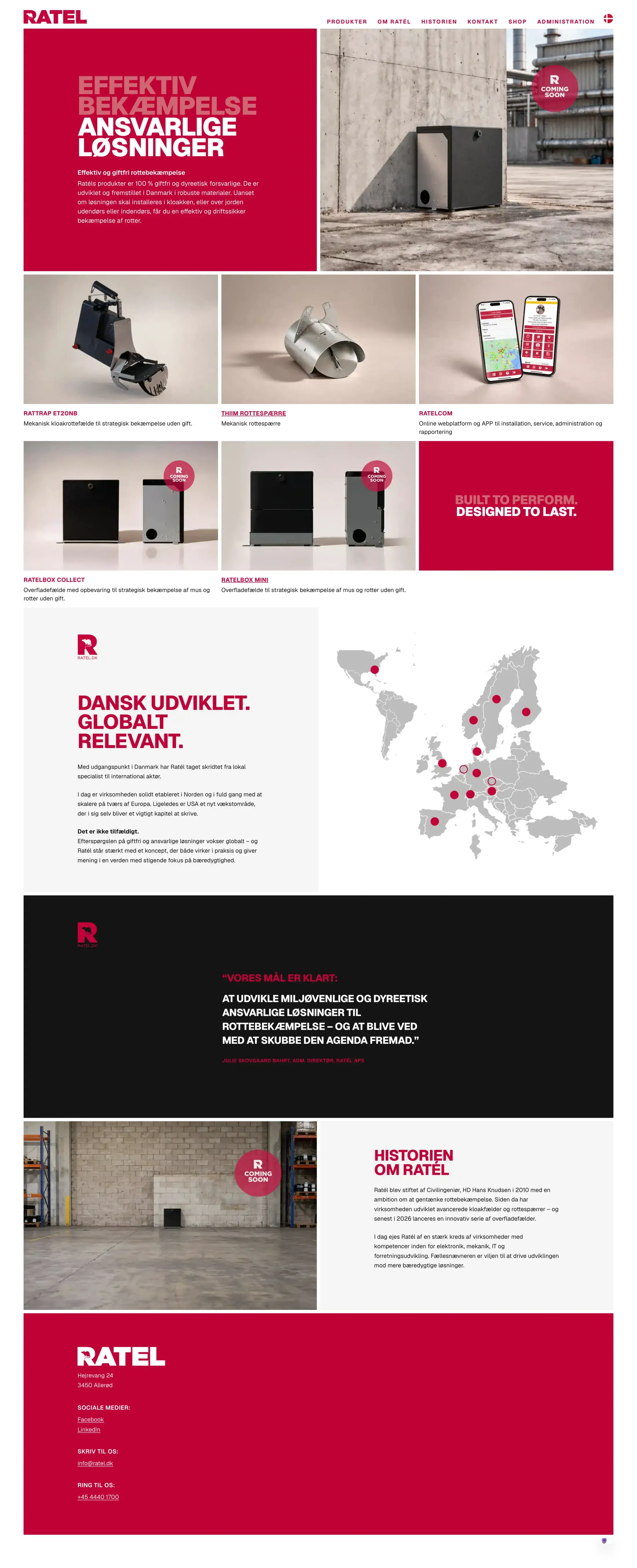 Ratél.dk desktop preview