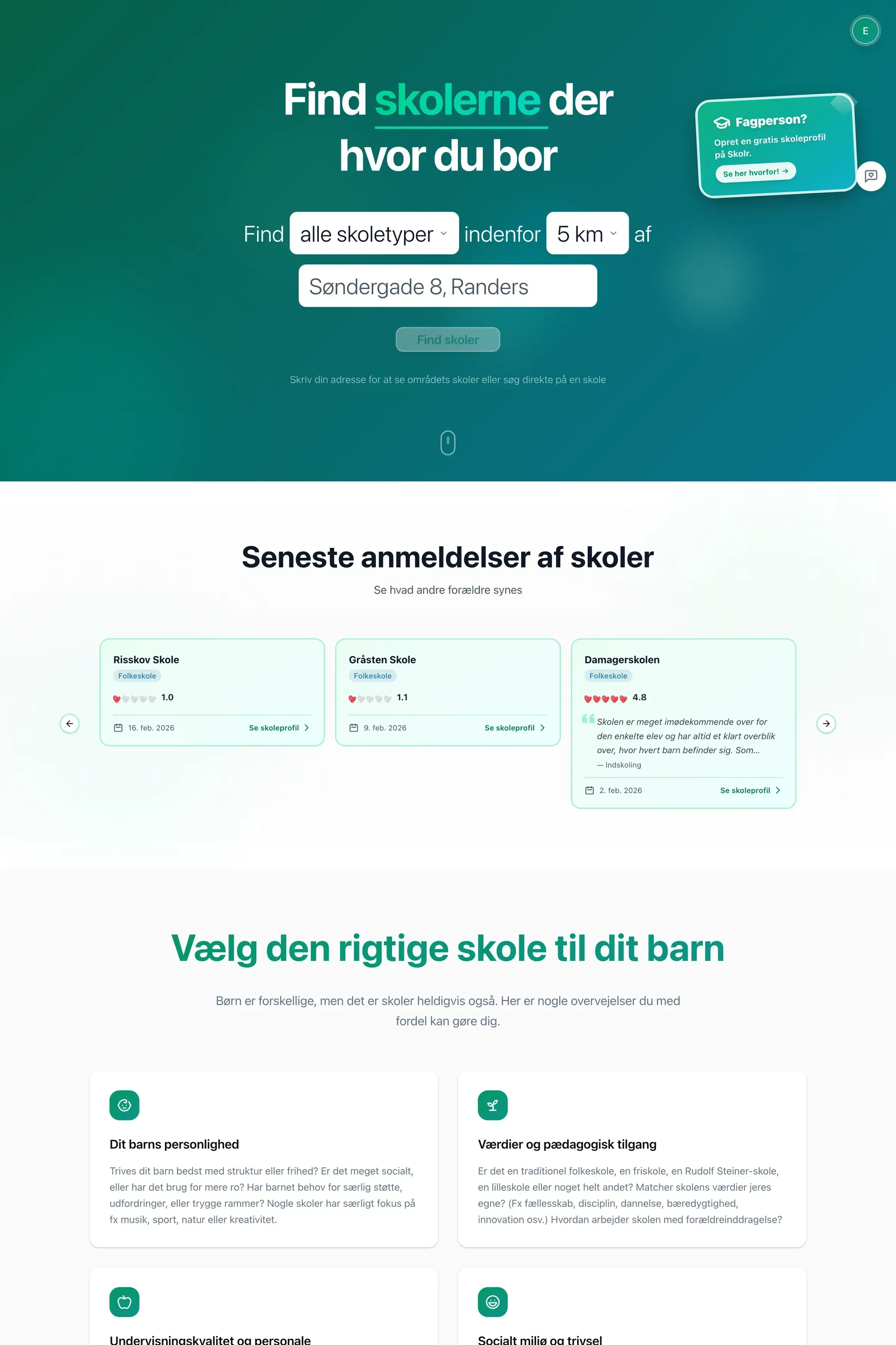 Skolr desktop preview